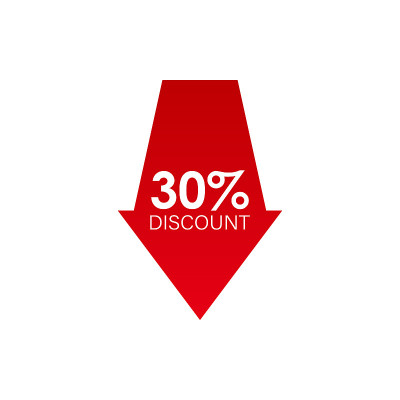 颜色标签折扣30%箭头图标。折扣标签的元素。优质的图形设计图标。标志和符号收集图标为网站，网页设计，