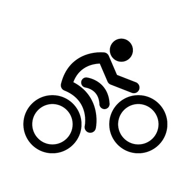 The man ride bicycle icon