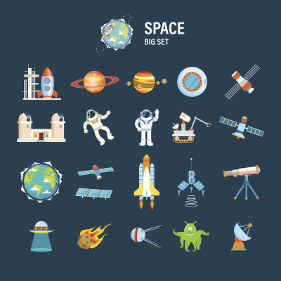 设定空间主题，包括运输、行星和相关物体