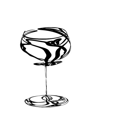 程式化的酒杯