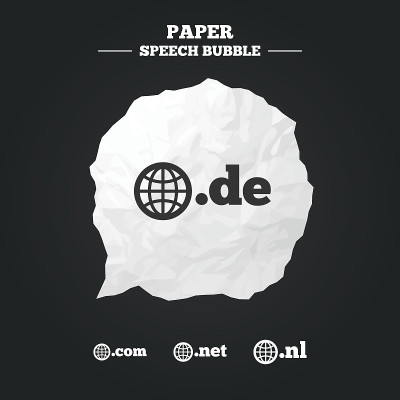 顶级域名的迹象。De, Com, Net和Nl