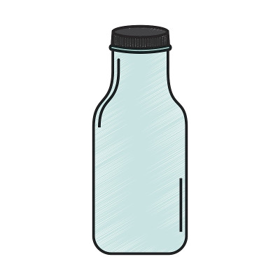 水晶瓶孤立图标