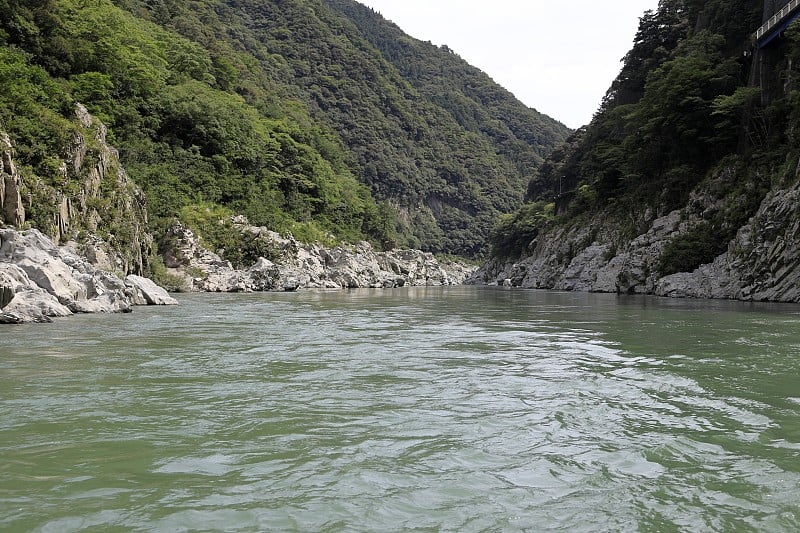 日本德岛吉野河的Oboke峡谷