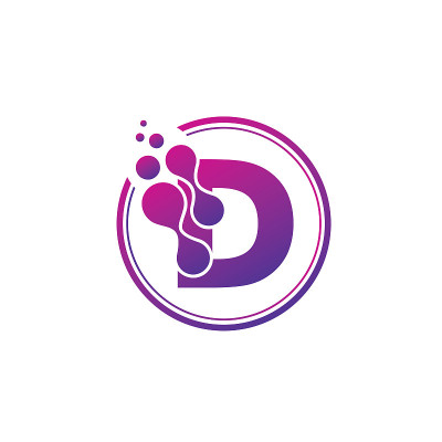 圆字母D点标记元素。