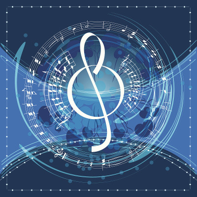 音乐背景高音谱号