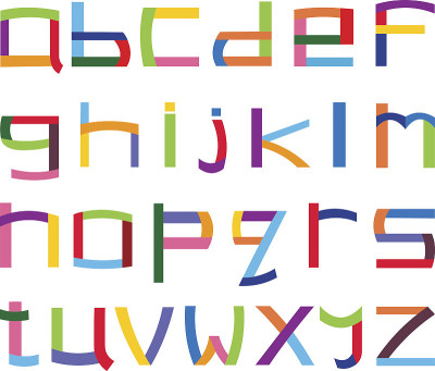 彩色小写字母