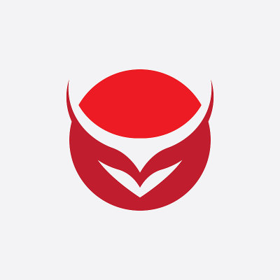金牛座标志模板，红牛金牛座标志模板矢量图标插图