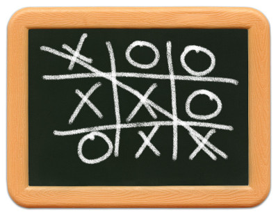 儿童的迷你黑板- Tac - Toe
