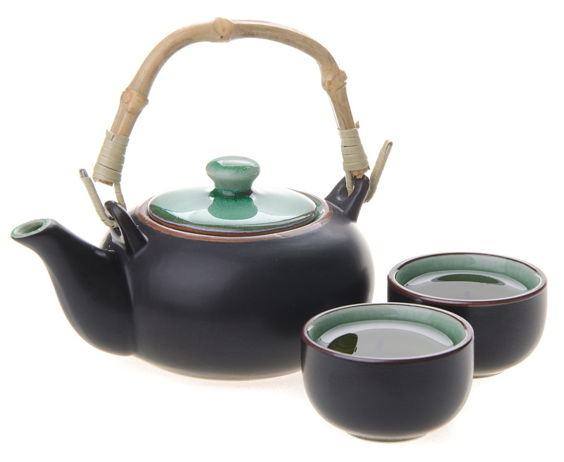 中国的茶壶。陶瓷茶壶的背景。