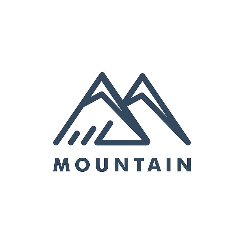 mountain icon design logotype vector illustration