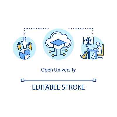 开放大学概念图标