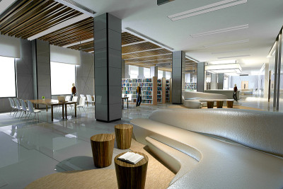 餐厅和餐厅的3D渲染