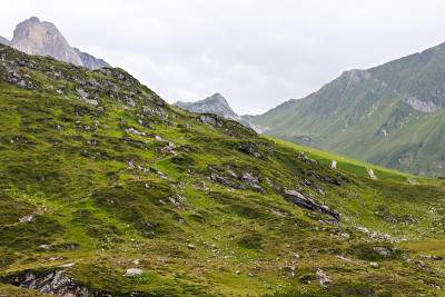 泰洛的山脉和冰川景观。奥地利内陆地区。