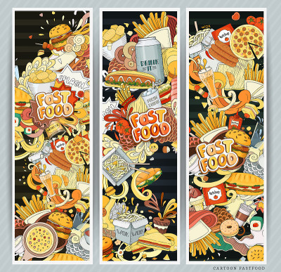快餐矢量插图