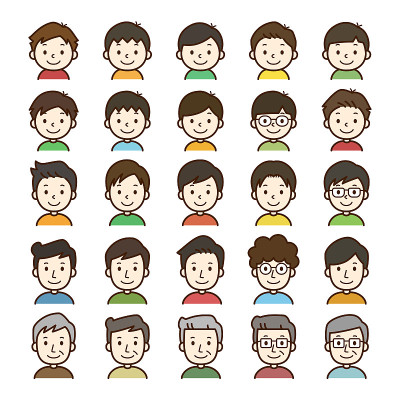 Man's icon set