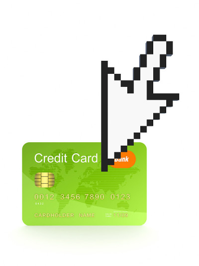 光标和信用卡。