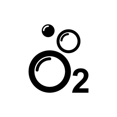 氧气氧气图标，矢量插图。