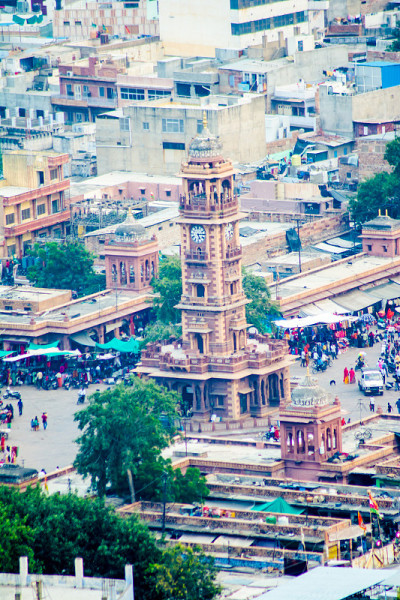 Ghanta Ghar(钟楼)和萨达尔市场拉贾斯坦邦焦特布尔