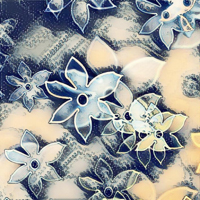 波和鲜花