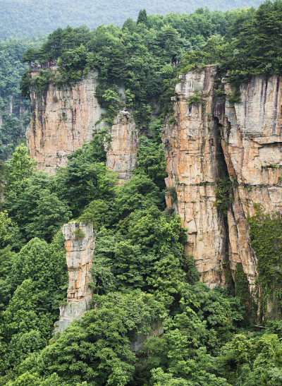 中国湖南张家界国家森林公园武陵源风景区天子山柱岩溶