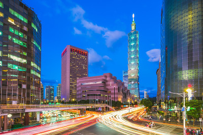 台北市信义区天际线