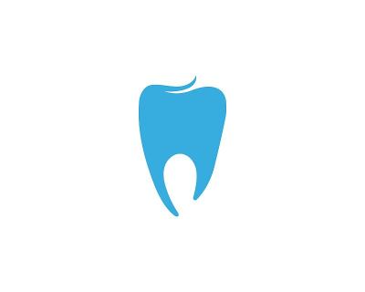 牙科标志模板矢量插图