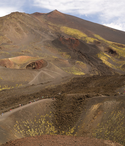 意大利卡塔尼亚火山口埃特纳火山