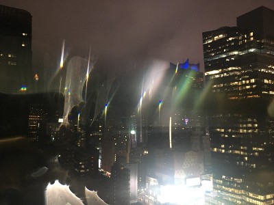 纽约曼哈顿摩天大楼的夜晚。