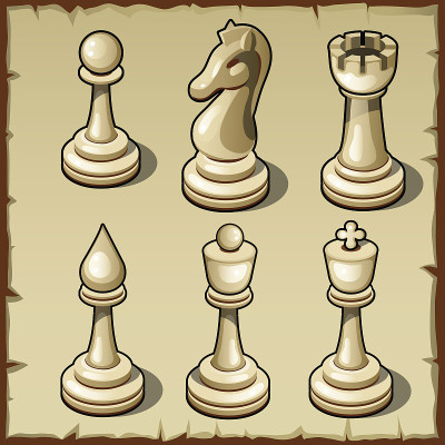 优雅的象棋，淡色，六位数