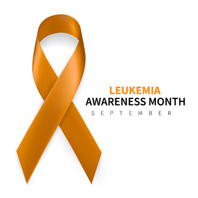 Leukemia Awareness Month. Realistic Orange ribbon 