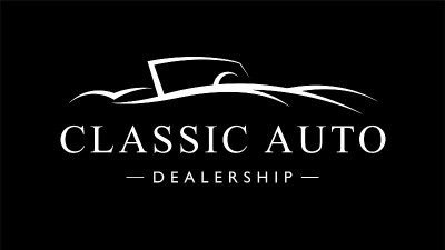 Classic retro style sports car auto icon silhouett
