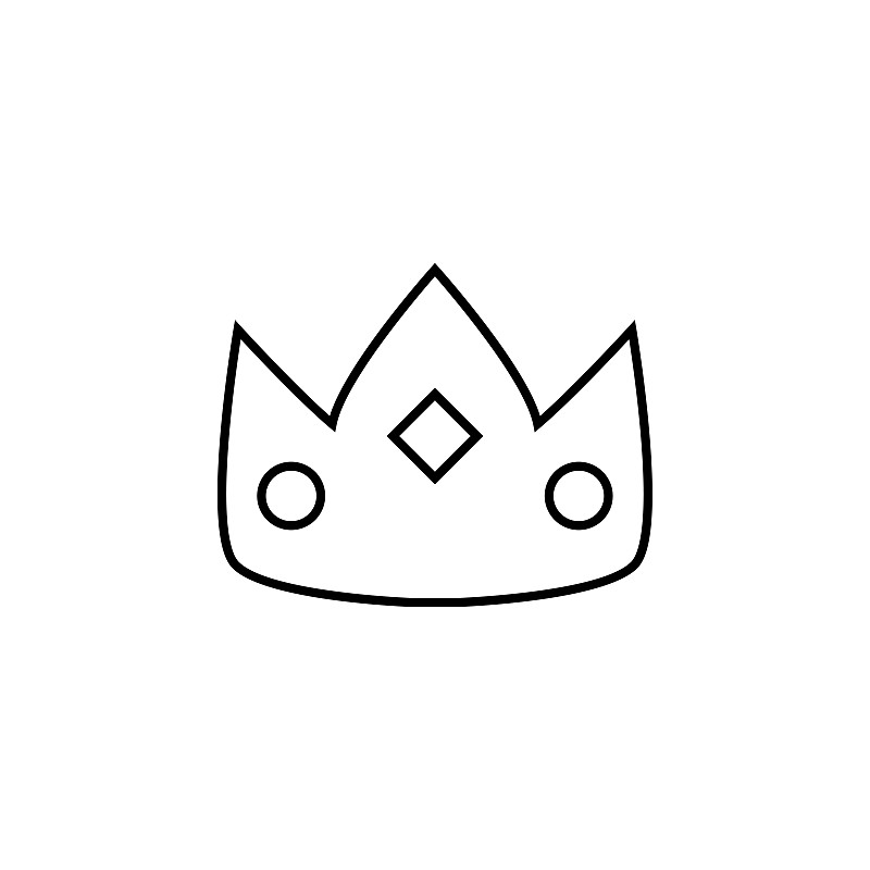 皇冠图标，国王矢量，皇后插图