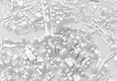 城市建筑3d插图