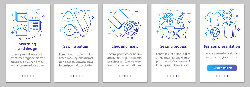 Dressmaking app screen