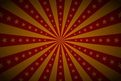 马戏团复古背景，矢量红色马戏团复古海报