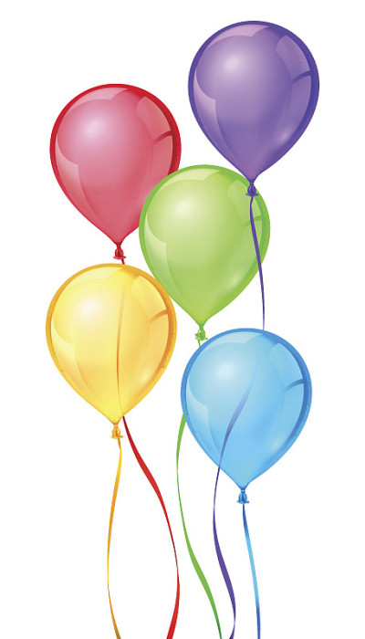 矢量彩色生日派对气球
