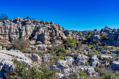 El Torcal de Antequera, Andalusia, Spain，在Antequer