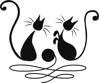 两个黑色的猫