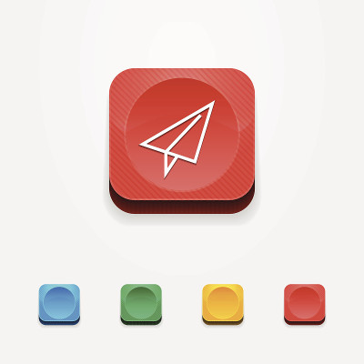 图标IOS 3 d。向量集徽章应用程序。
