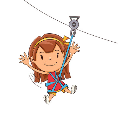 女孩zipline之旅