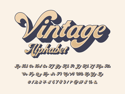 复古字体。