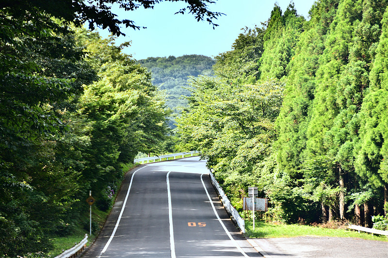 夏天的高地高速公路