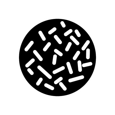 不健康的细菌字形图标矢量插图