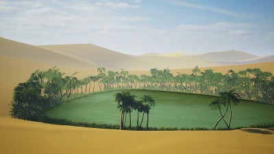 绿洲中的沙漠插图