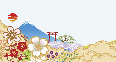 富士山和日本花