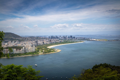 里约热内卢里约热内卢、瓜纳巴拉湾和弗拉门戈公园的全景