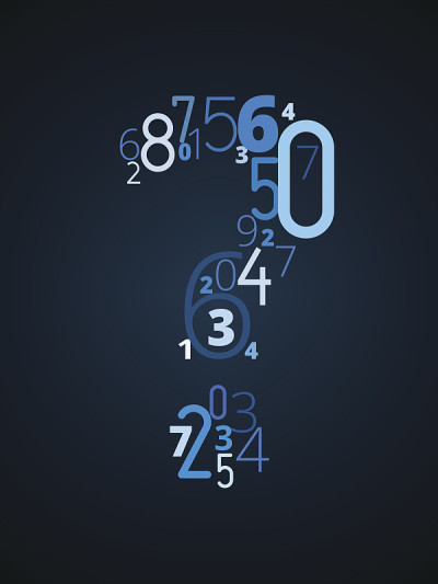 问号，矢量字体从数字