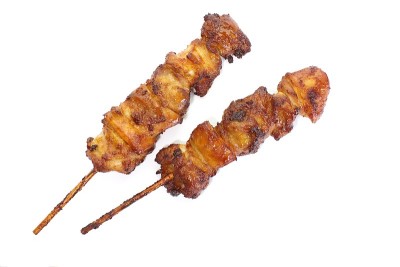 美味的亚洲美食鸡沙嗲
