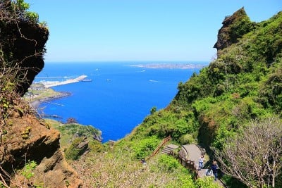 承山日出峰，联合国教科文组织世界遗产，日出峰，日出峰，岩石，火山口，悬崖，