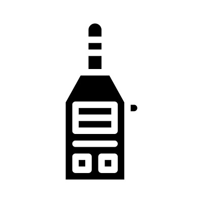 振动计测量设备字形图标矢量插图